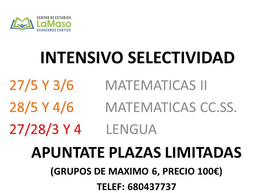 INTENSIVO SELECTIVIDAD