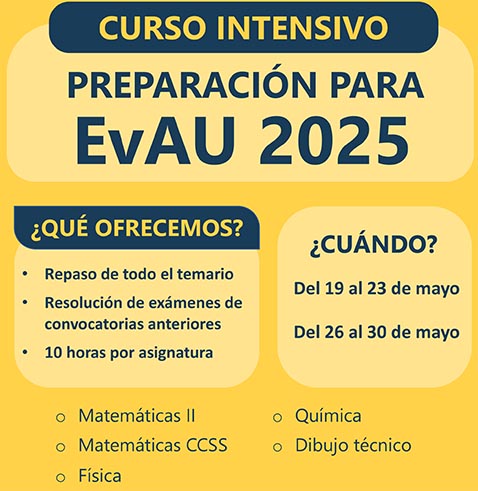 Curso Intensivo para Preaparación de EvAU 2025